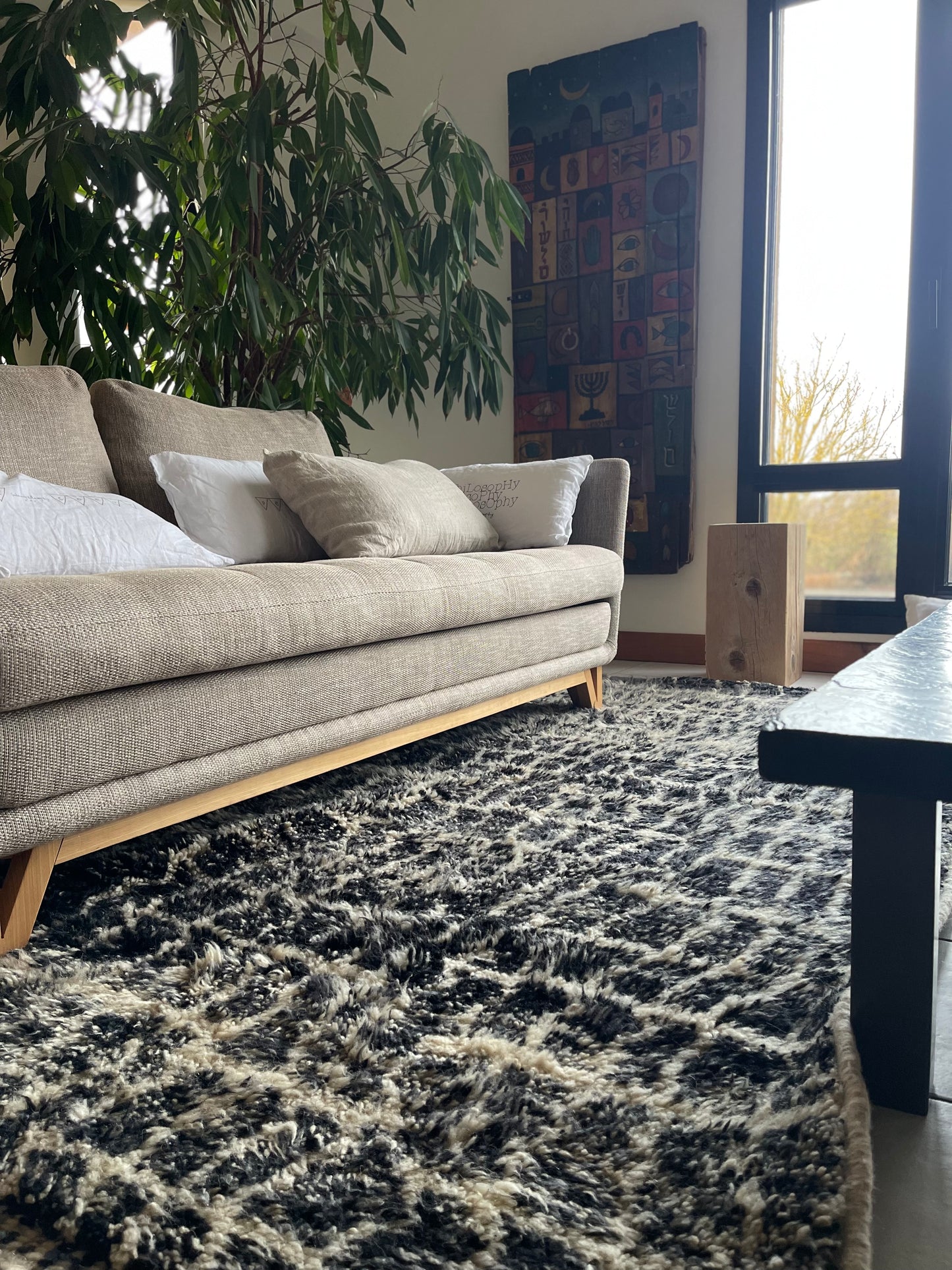 Tapis dégradé noir & blanc - SD5- 210cm x 320cm