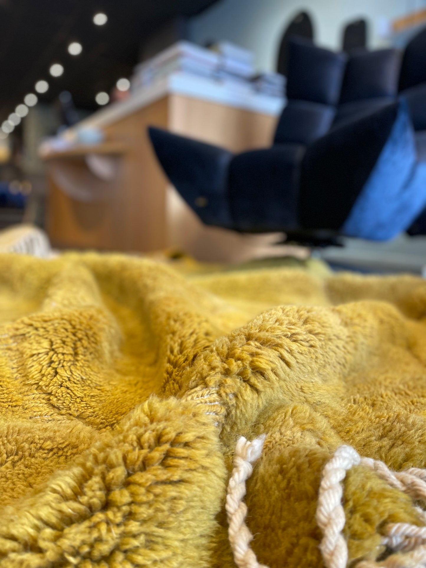 Tapis laine jaune orangée - SD6-175cm x 240cm