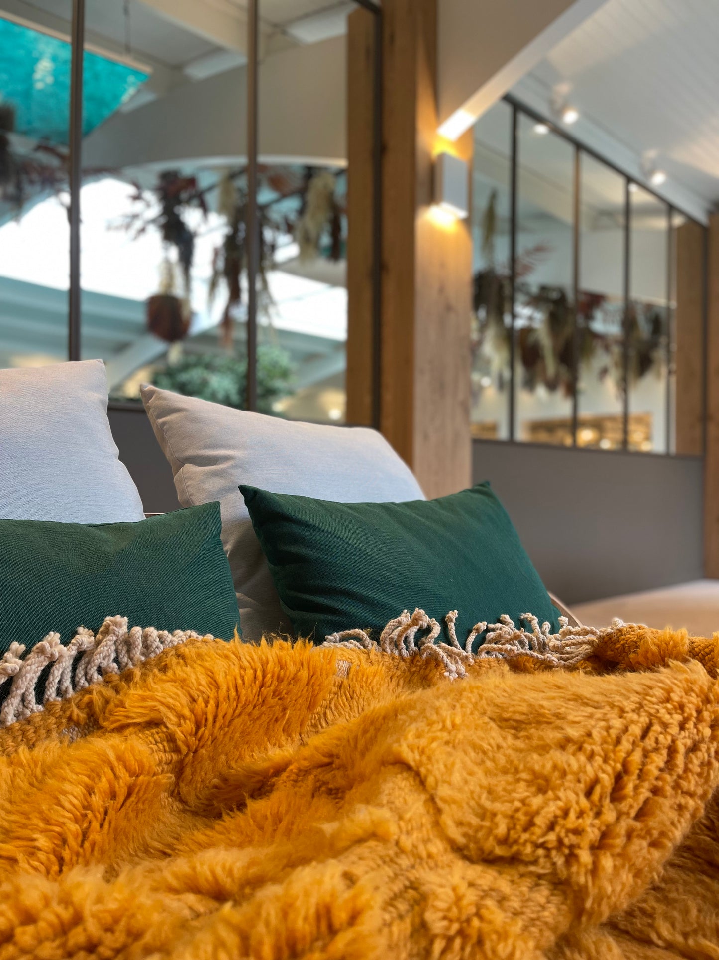 Tapis laine jaune orangée - SD6-175cm x 240cm