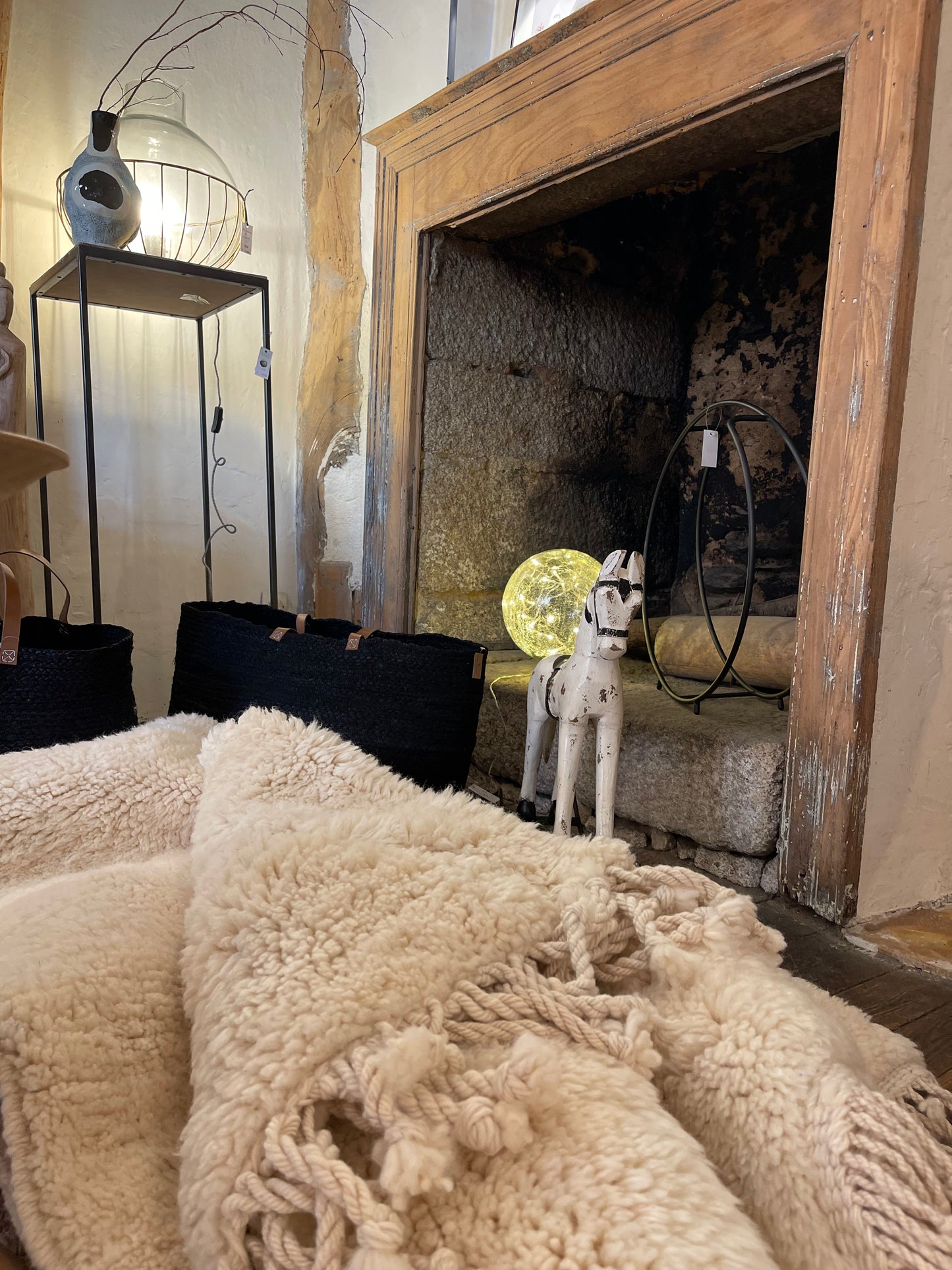 Tapis losanges blancs - 170cm x 240cm